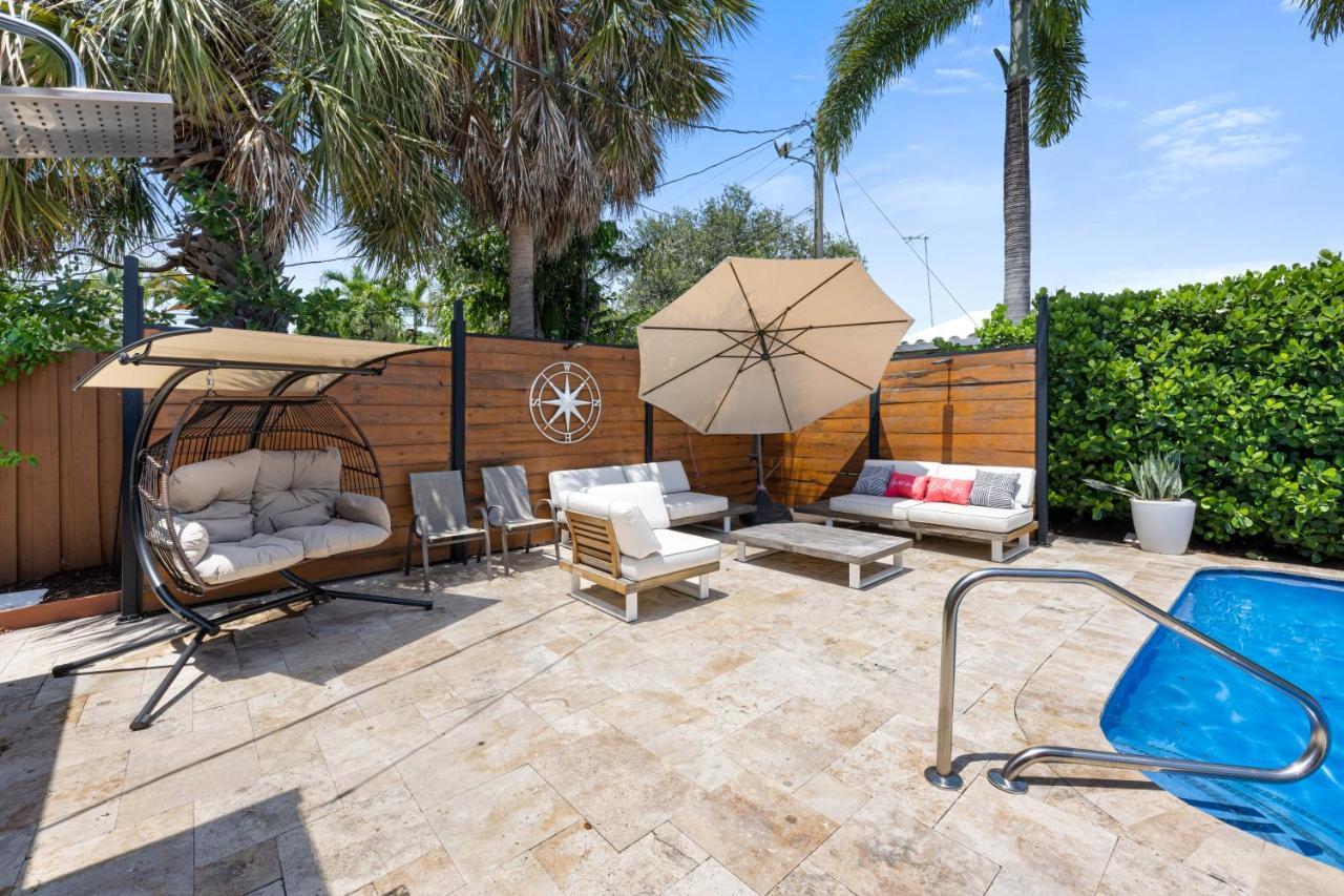 Palms Retreat! Giant Heated Pool-Hottub-Firepit-5Min2Beach-Pets-Ev Chgr 포트 로더데일 외부 사진